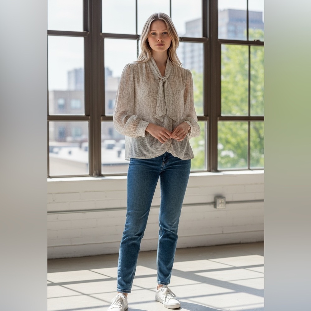 Pinch Straight-Leg Women’s Jeans in Blue Denim